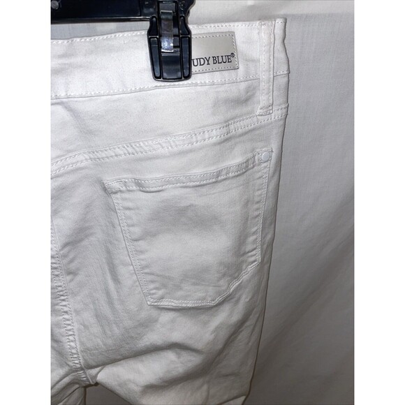 Judy Blue Women’s Distressed Jeans Size 11 30x26 White Party Going Out Skinny - Picture 10 of 12